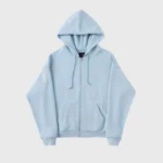 Unknown London Baby Blue Rhinestone Cross Hoodie