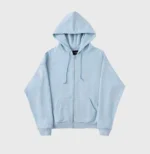 Unknown London Baby Blue Rhinestone Cross Hoodie