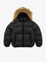 Unknown London Black Fur Hood Puffer