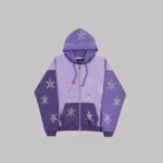 Unknown London Hoodie Purple Rhinestone Dagger