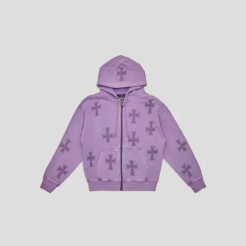 Unknown London Purple Rhinestone Hoodie