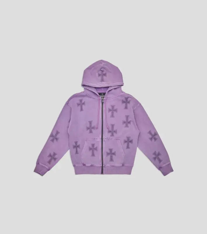 Unknown London Purple Rhinestone Hoodie Unknown London Purple Rhinestone Hoodie
