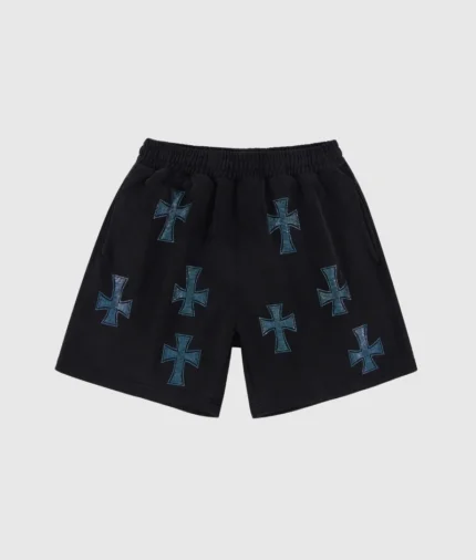 Unknown London Rhinestone Shorts Black
