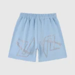 Unknown London Rhinestone Shorts Blue