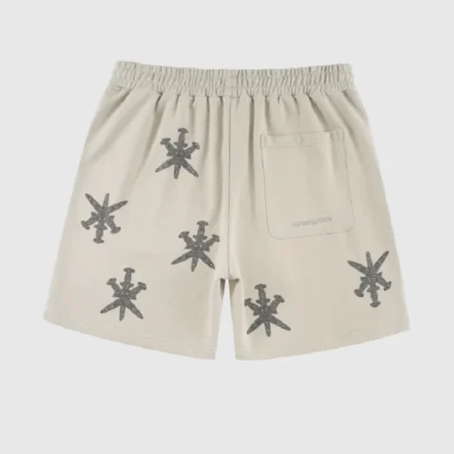 Unknown London Rhinestone Shorts Sand h