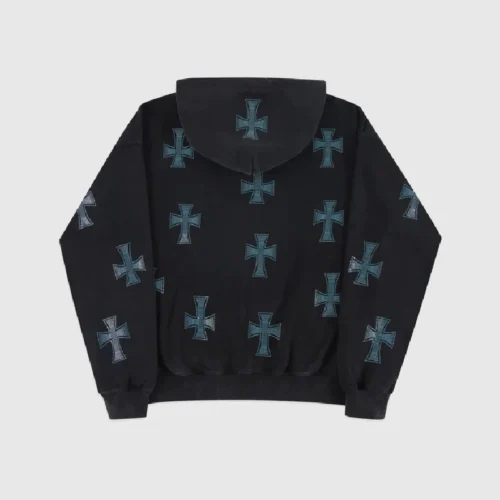 Unknown Stonewashed Rhinestone Hoodie Black g